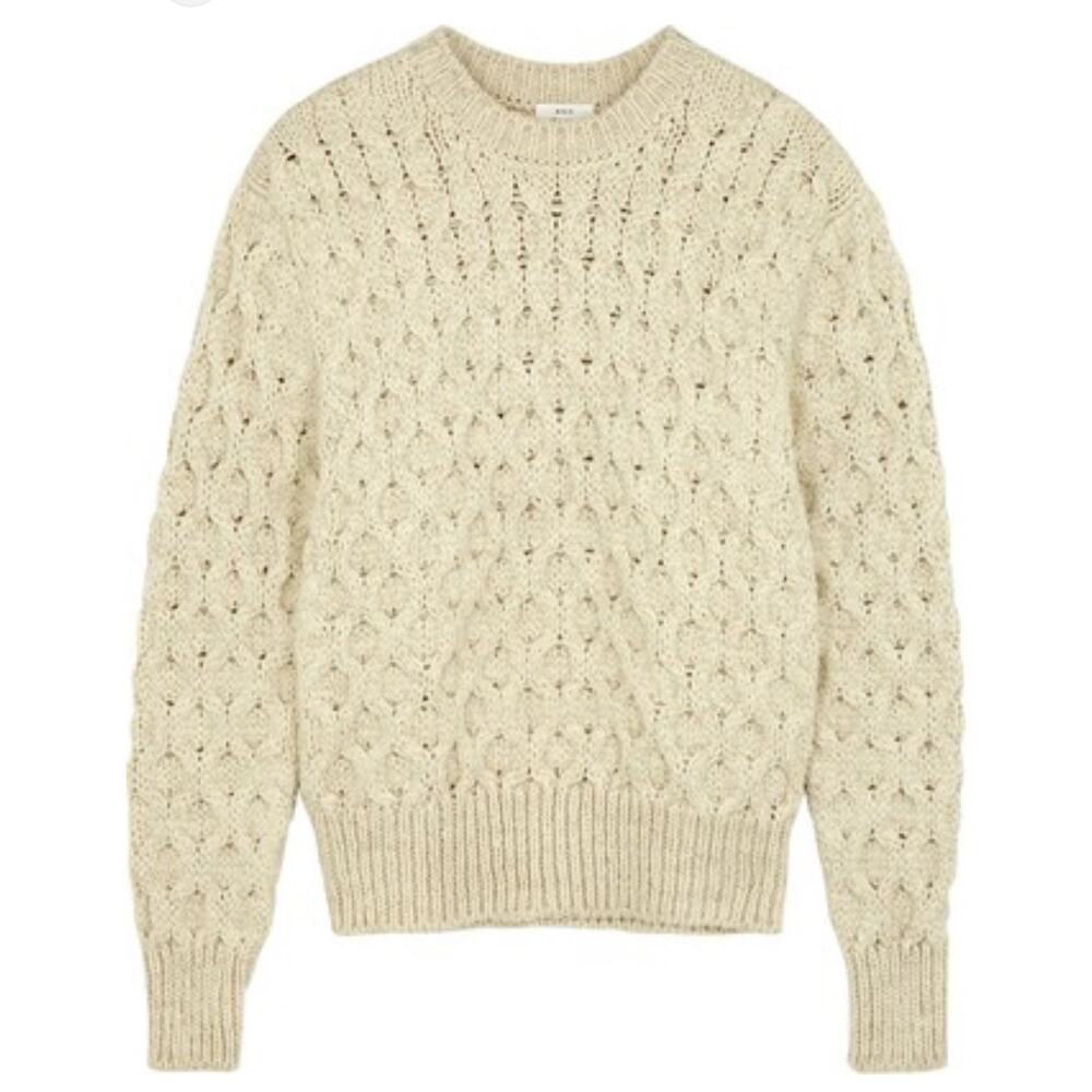 A.L.C. Luxe Nel Chunky-Knit‎ Wool-Blend Jumper Sweater Cream Size XS